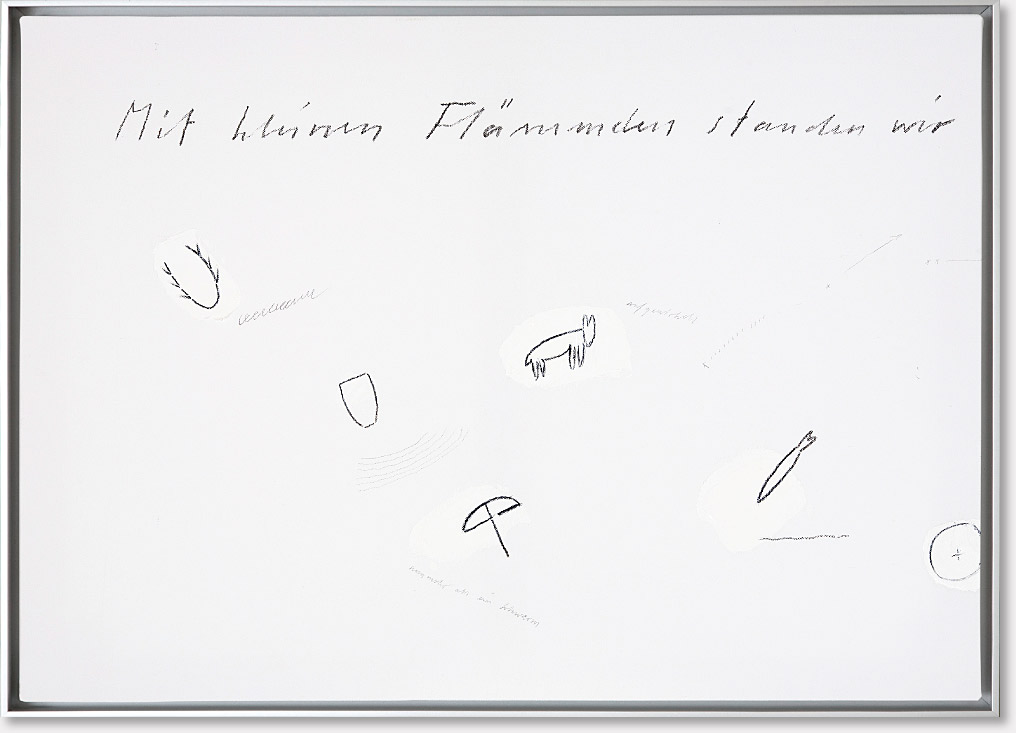 „Mit kleinen Flämmchen, 1“   Diptychon, Öl, Graphit auf Leinwand, 50 x 60 cm, 2008