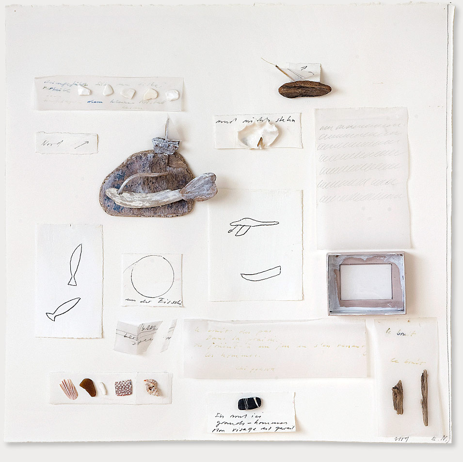 “Memory Box, Au large de Tadoussac, 1” mixed media on paper, 58 x 60 x 6 cm, 2009