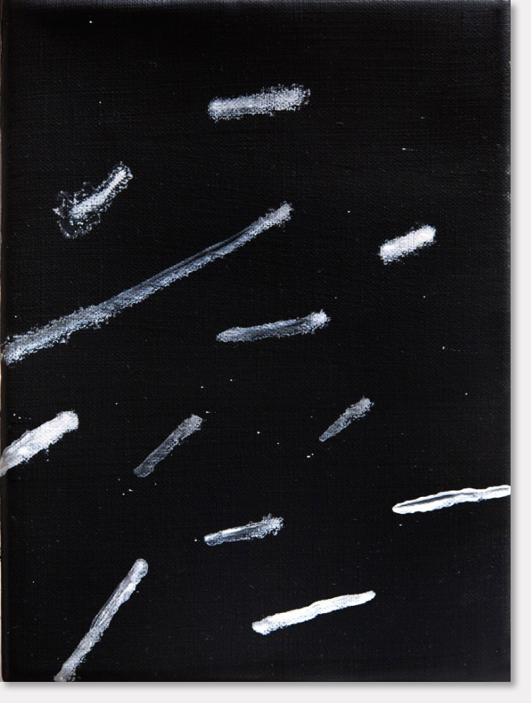„Sternstunde, 2“ Serie von drei Arbeiten, 
Öl auf Leinwand, 24 x 18 cm, 2011 