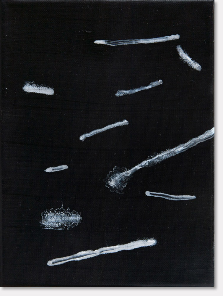„Sternstunde, 3“ Serie von drei Arbeiten, 
Öl auf Leinwand, 24 x 18 cm, 2011 